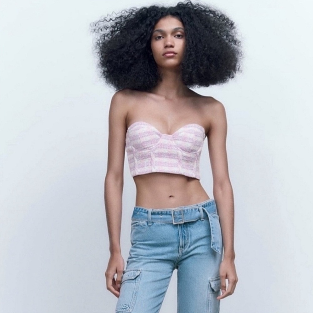 Zara Plaid Crop Top